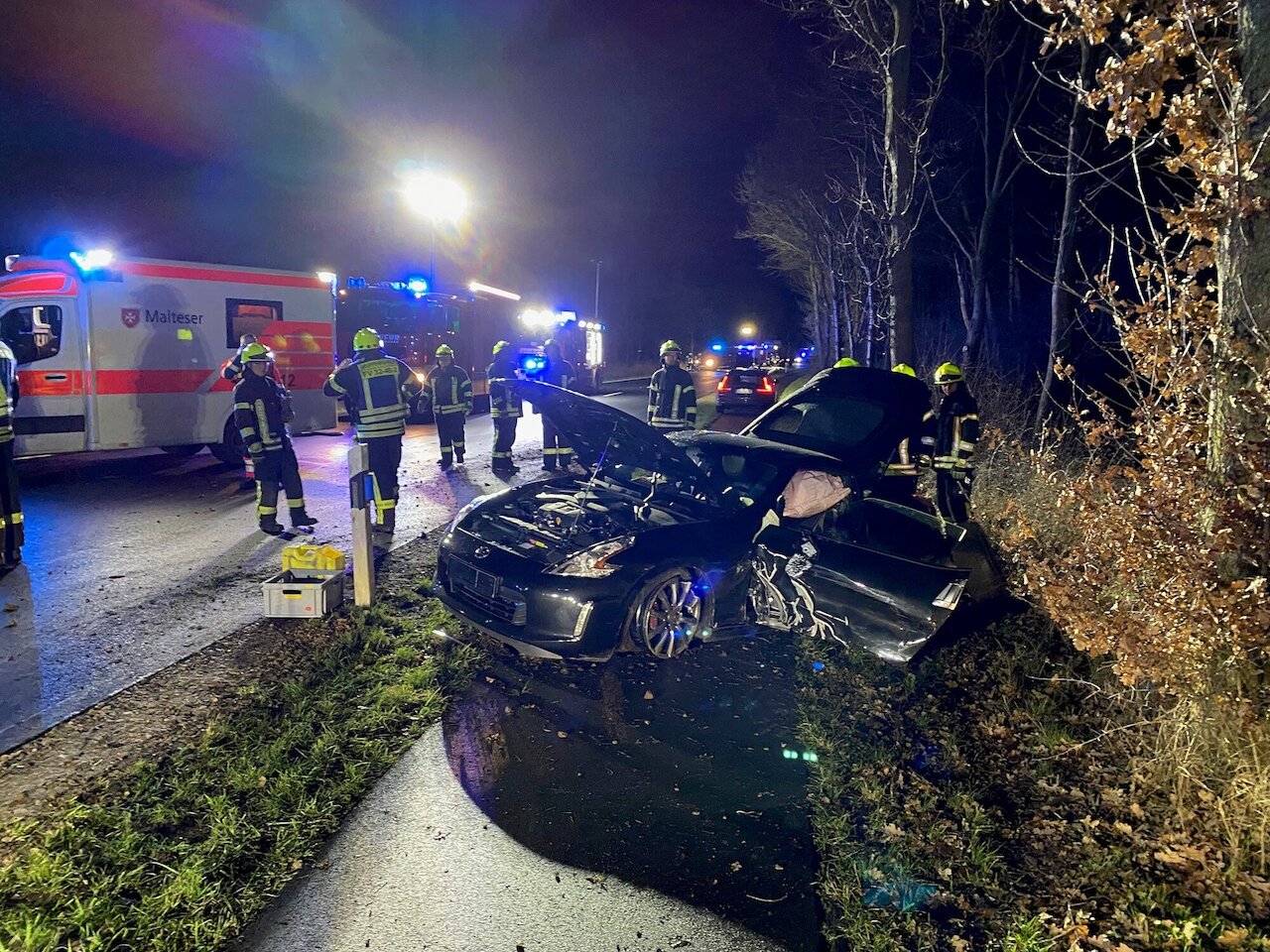Einsatzmeldung: Verkehrsunfall mit zwei Fahrzeugen auf der B214 Image 1