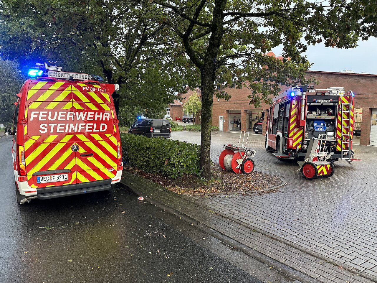 Ofenbrand in der Backstube ruft Feuerwehr Steinfeld am Samstagmorgen zum Einsatz