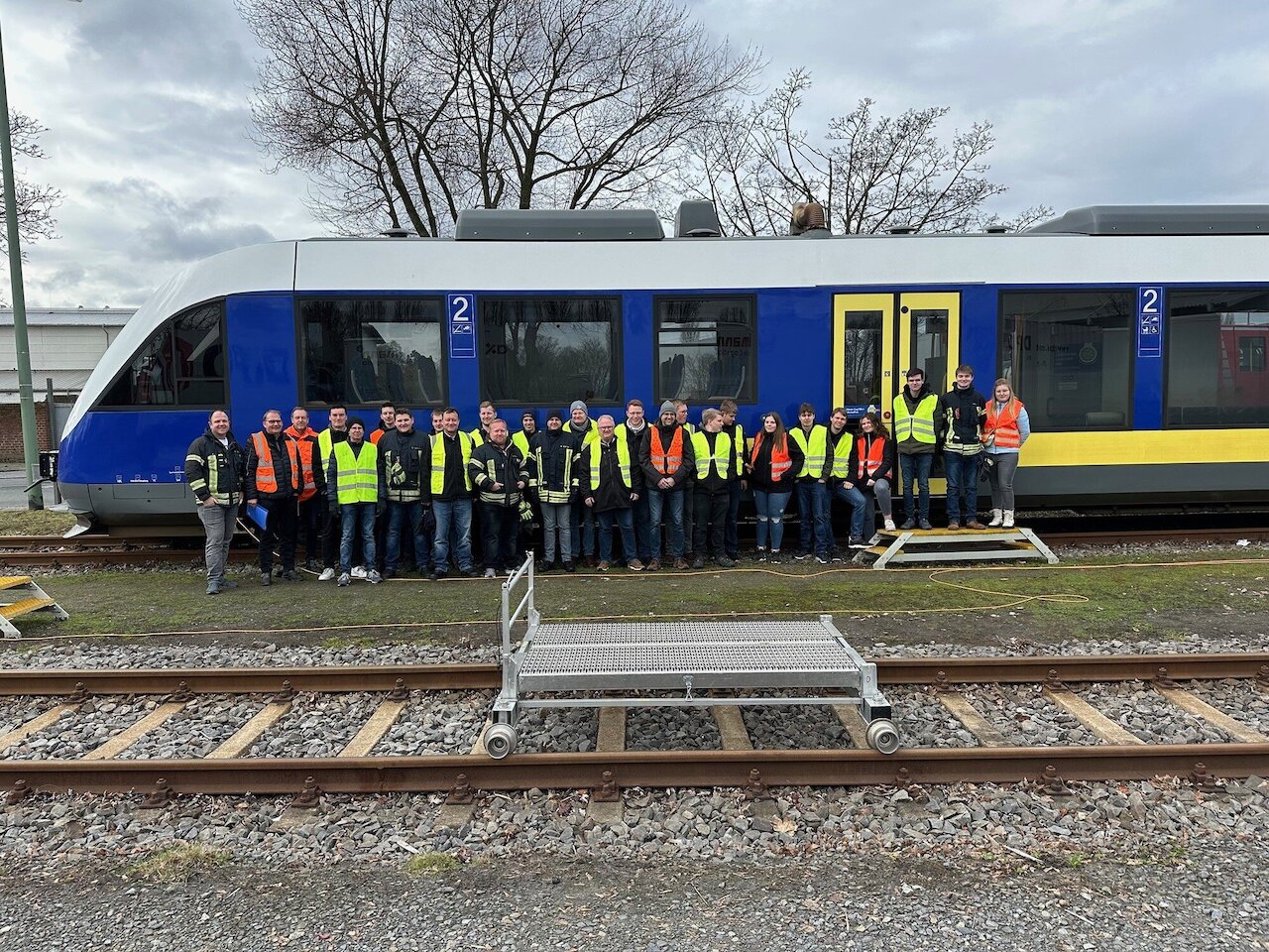 Richtiges Vorgehen bei Bahnunfällen konnten wir am Samstag bei der Nordwestbahn in Osnabrück üben.