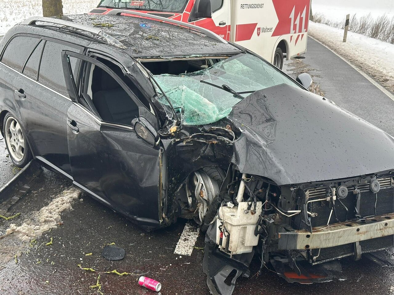 PKW prallt gegen Baum – E-Call alarmiert Rettungskräfte Image 2