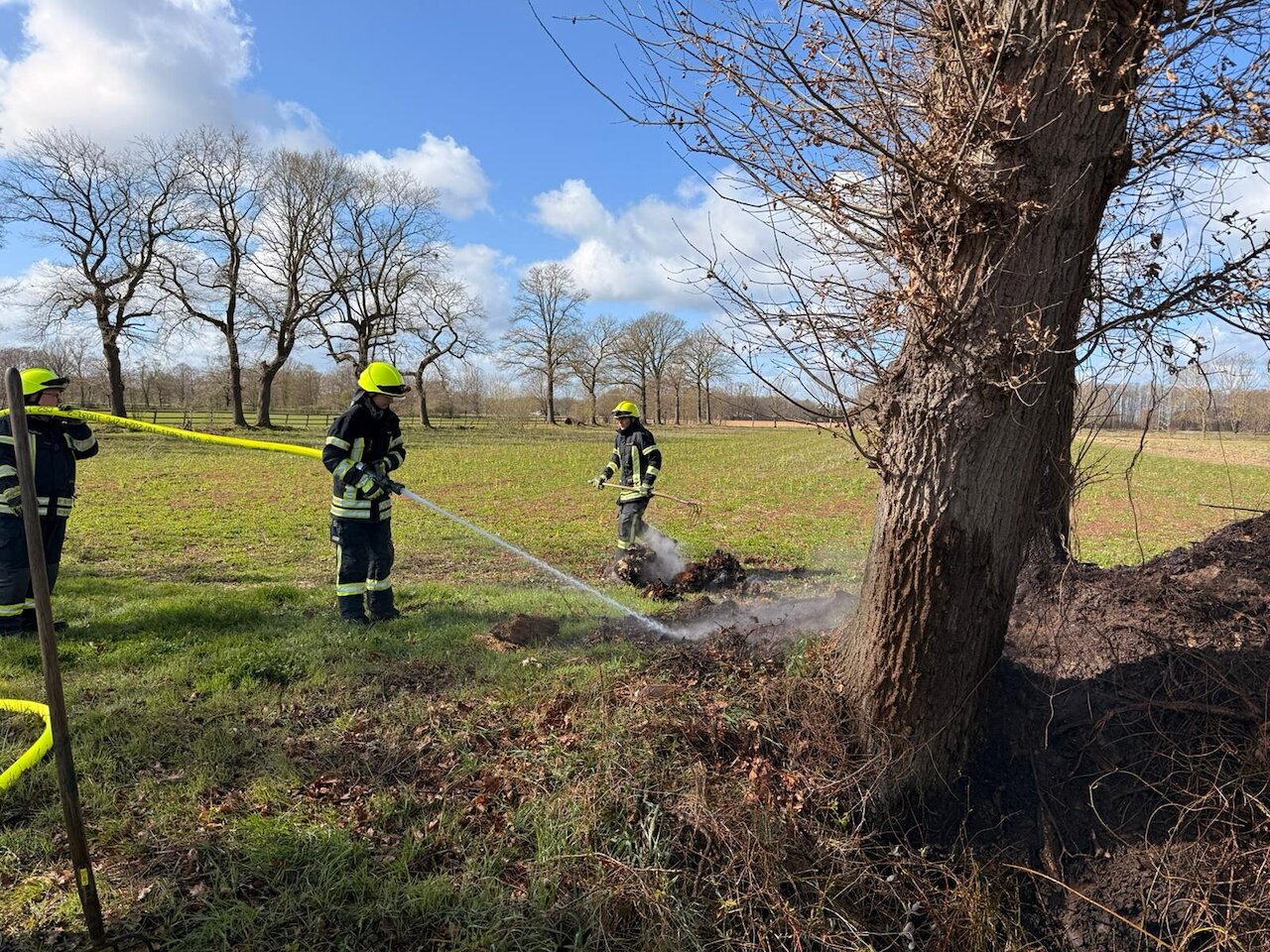 Zwei Einsätze innerhalb weniger Minuten – Verkehrsunfall und Flächenbrand Image 4